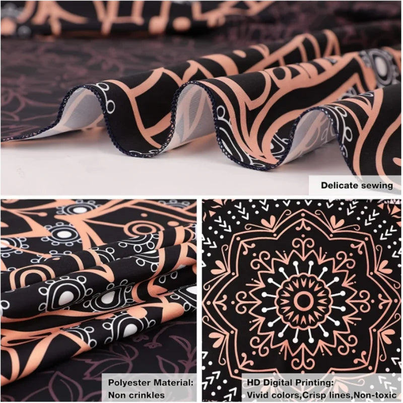 VIKAMA Moon Phase Floral Mushroom Tarot Altar Cloth Witchcraft Divination Mat Mystic Nature Ritual Tablecloth