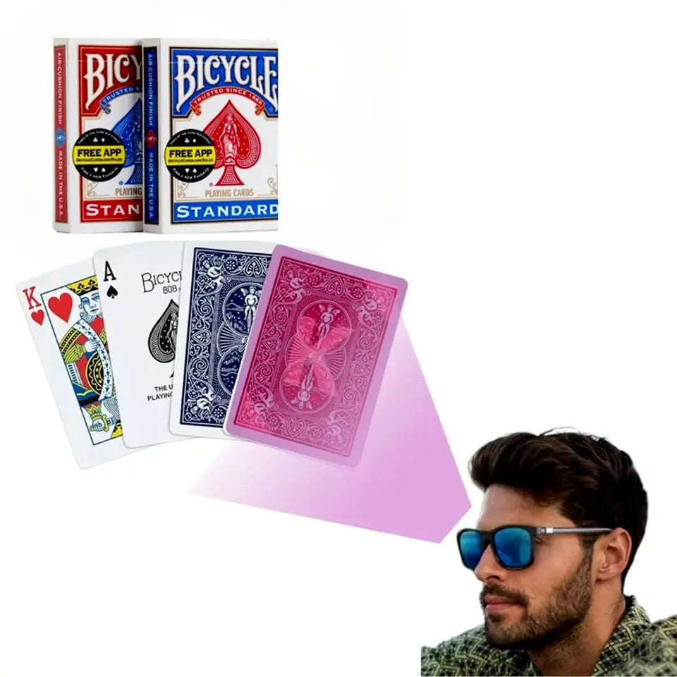 Infrared Marked Bicycle Standard Playing Cards For Infrared Ink Sunglasses & Marked Cards Contact Lenses（Only Cards)
